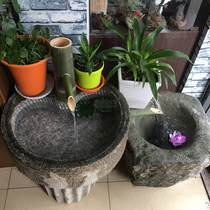 Antique stone carving old stone trough fish tank running water Living room sink Decorative garden stone trough sink Fish raising flower manger