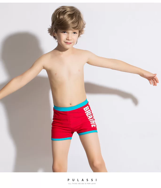 Plasch quần áo trẻ em nam trẻ em trẻ em thoải mái làm khô nhanh quần boxer trai lớn boyshort trẻ em - Bộ đồ bơi của Kid