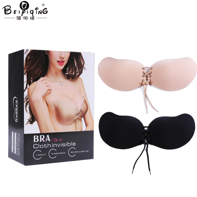 Summer silicone Stealth bra small breasted with anti-slip upper suitor breasted breasted breast stickup bra without shoulder strap underwear Bra