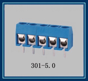 KF301- 5 0 spacing 2 3-bit spliced screw PCB terminals are available in blue and green