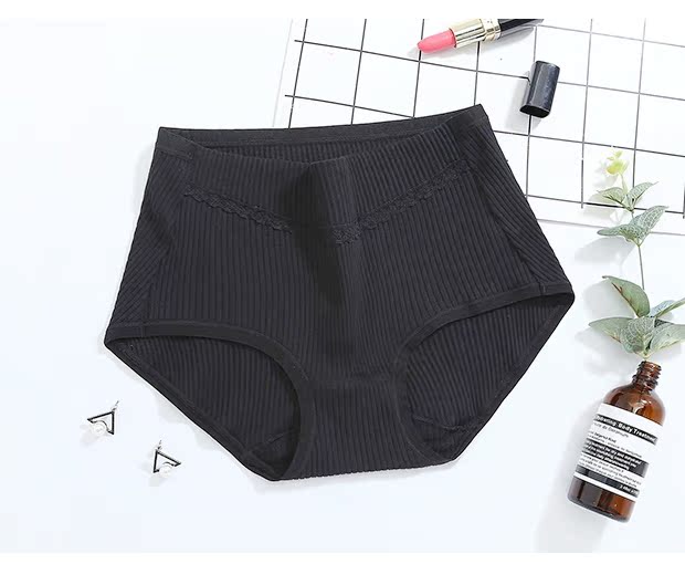 Mùa thu và mùa đông sản phẩm mới quần lót nữ tóm tắt cotton cao eo bụng gói hông cỡ lớn cô gái MM béo 4027 quần lót nam