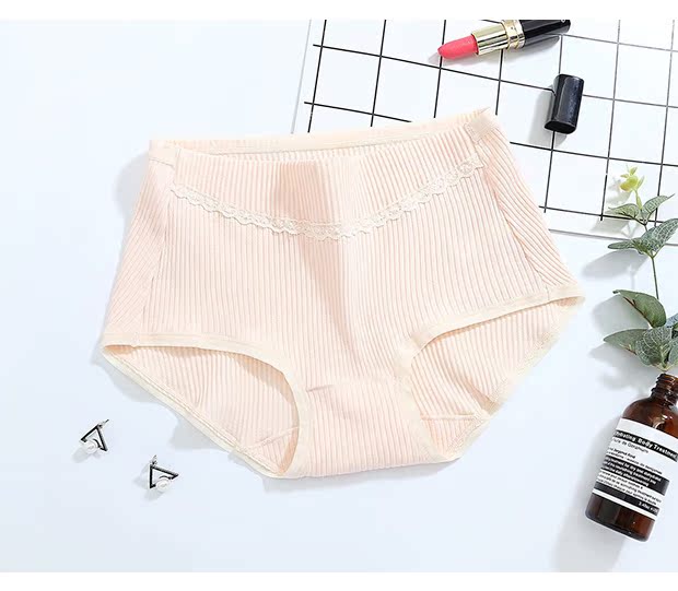Mùa thu và mùa đông sản phẩm mới quần lót nữ tóm tắt cotton cao eo bụng gói hông cỡ lớn cô gái MM béo 4027 quần lót nam