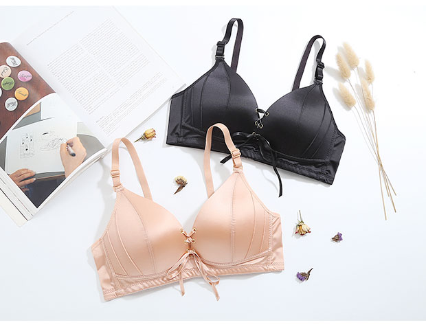 Nhẹ và thoáng khí Sexy dây rút nữ phần mỏng kích thước lớn áo ngực thoáng khí thu thập điều chỉnh đồ lót áo ngực ao nguc