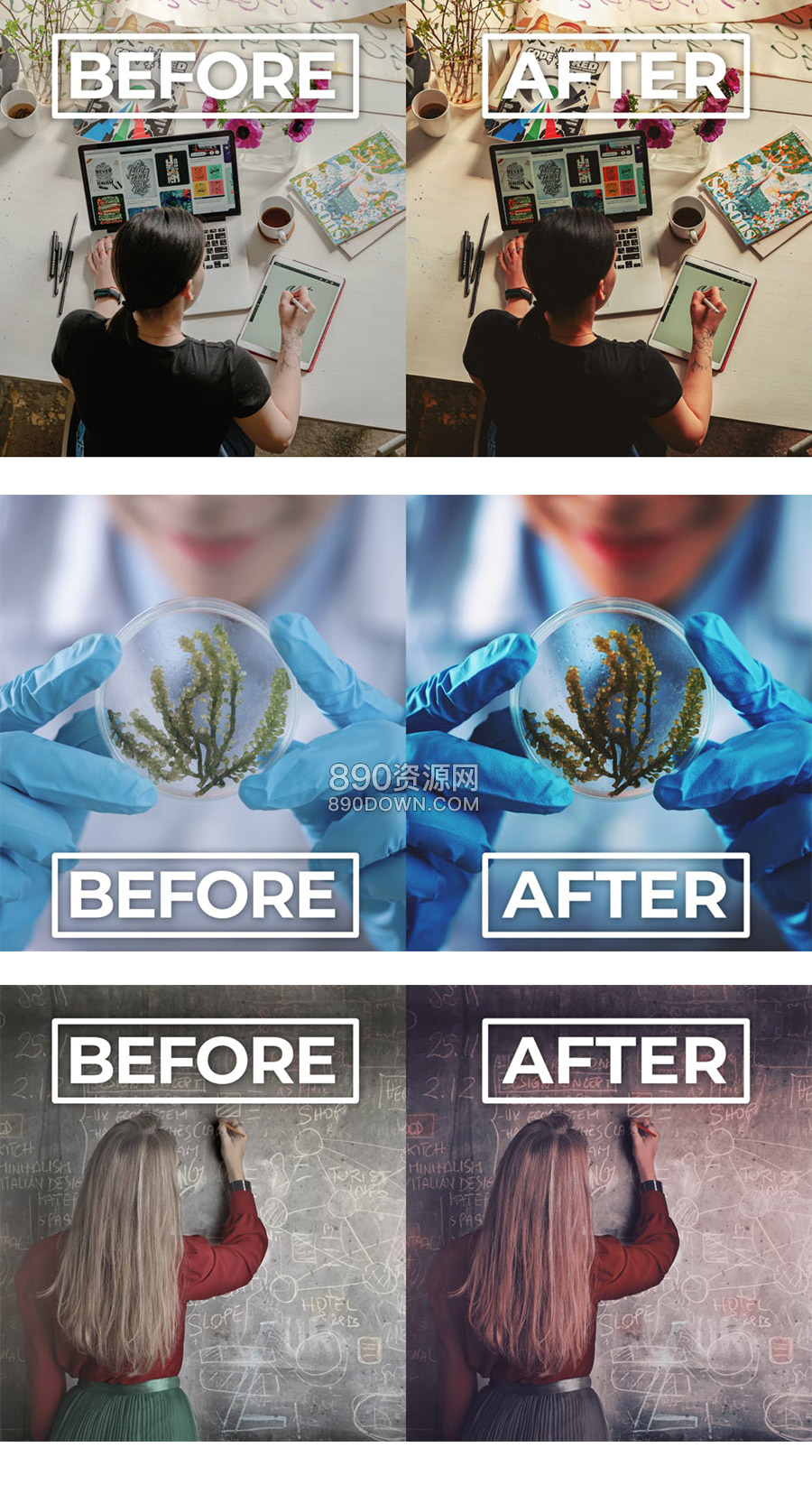 20个Nano Color色调AE/PR/PS/LR/FCPX/达芬奇滤镜调色预设