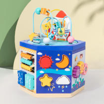 Fun seven-in-one multi-functional six-sided painting treasure box to exercise babys thinking logic early education educational toys around beads