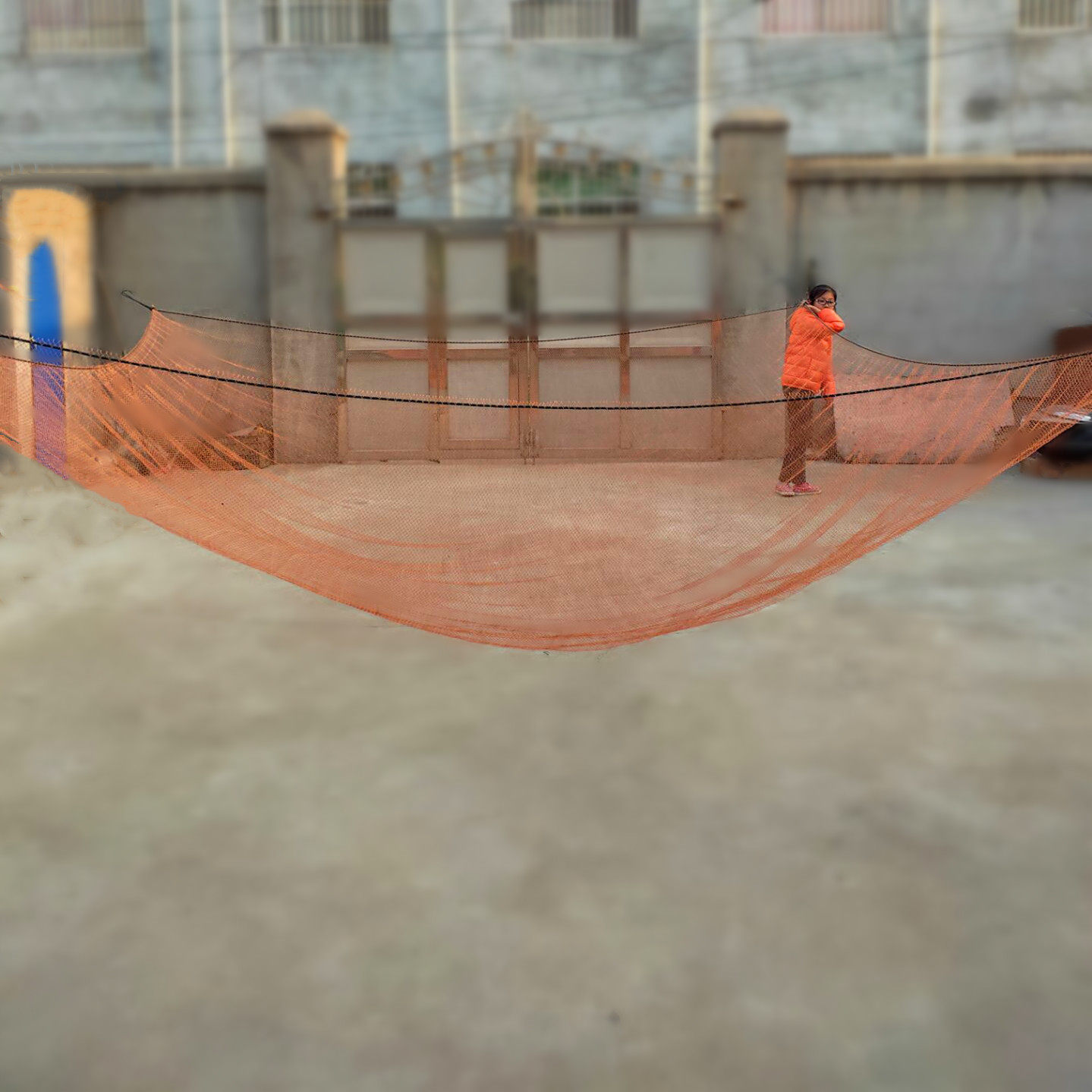 Nylon lifting net moving net large large fish net moving kite net lifting net automatic old-fashioned fishing net throwing fish net fishing net