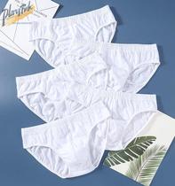 Mens underwear white cotton young and middle-aged dads briefs cotton loose breathable student plus size shorts