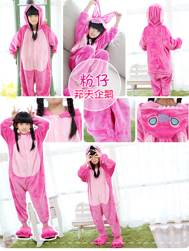 Mùa đông trẻ em flannel phim hoạt hình đồ ngủ một mảnh bé trai và bé gái khủng long cha mẹ-con dễ thương dịch vụ nhà dài tay đồ ngủ bé trai