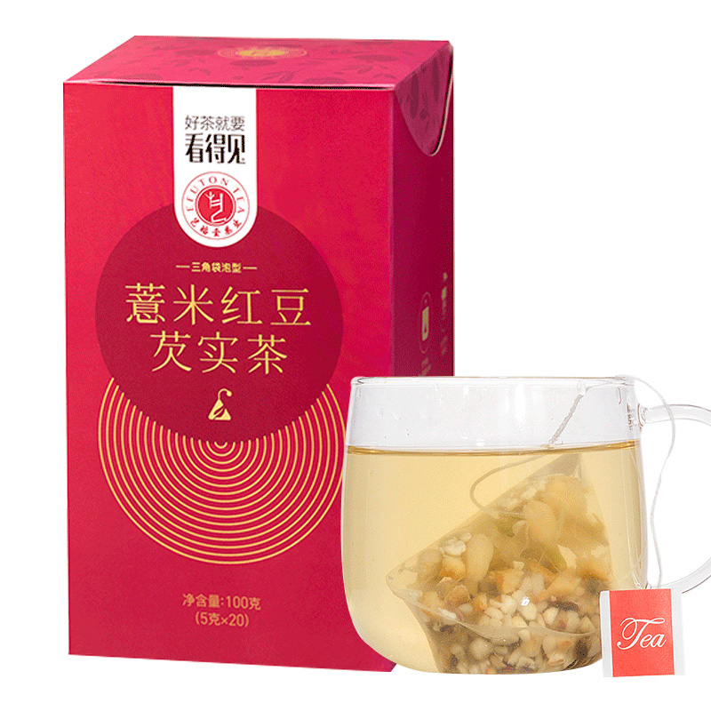 Yifutang Red Bean and Job's Tears Gorgon Tea Poria Tea Job's Tears Tea Red Bean Jasmine Tea Combination Triangle Tea bag