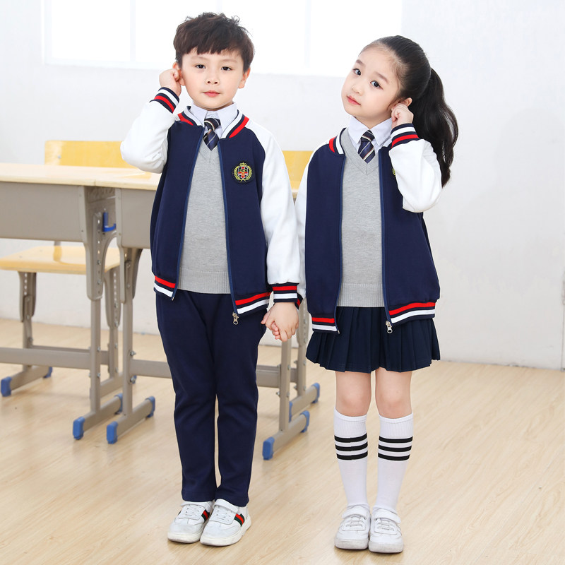 Kindergarten garden clothes spring and autumn clothes British Academy style suits for men and women, class uniforms for primary school uniforms autumn and winter suits
