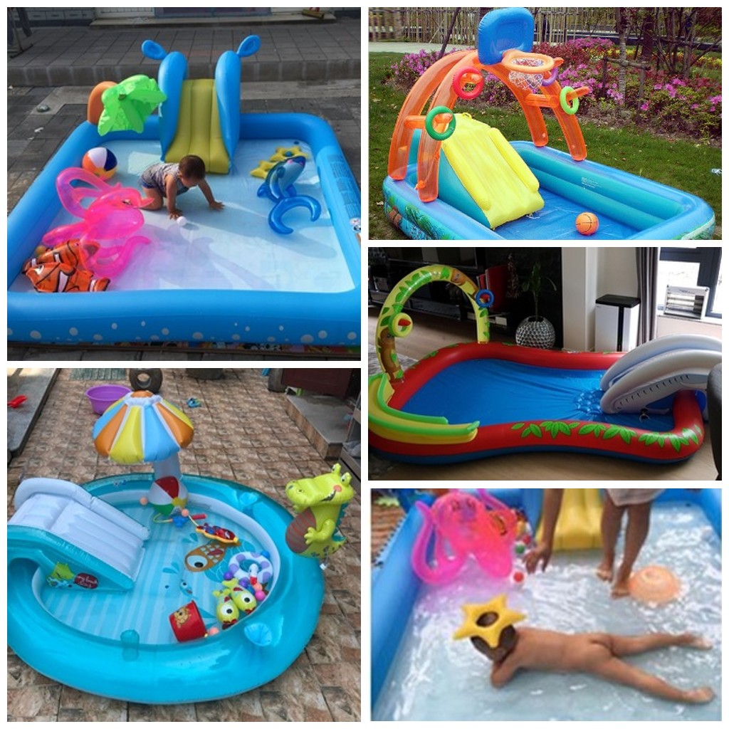 Trẻ em lớn có thể phun nước phim hoạt hình đại dương cá heo động vật inflatable bơi chơi nước đồ chơi hồ bơi trượt lâu đài hồ bơi hồ bơi cho bé