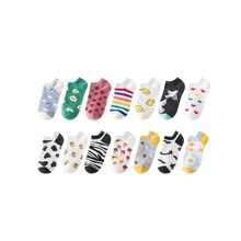 5双ins网红卡通船袜透气吸汗短袜