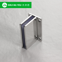 Boutique 304 Stainless Steel Bathroom Hinge Without Frame Door Drawing Shower Room Mirror Light Glass Door Fixed Clip J6 Solid