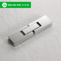 Precision cast 304 stainless steel glass door hinge frameless door bathroom clip shower room hinge J180 degree matte mirror light