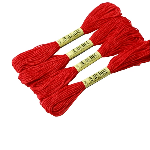 Крестная линия крупная красная ряд 666 Экологическая хлопчатобумажная линия вышитая линия, вышитая стелька ручной