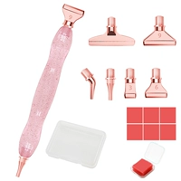 (розовый) + розовое золото с резьбой, 6 головок + глина