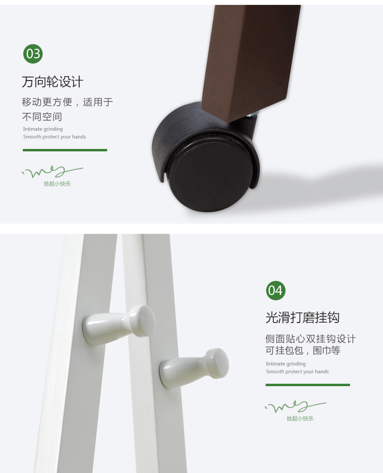 Có thể tháo rời áo gỗ rắn giá sàn loại đơn giản hộ gia đình phòng ngủ phòng khách đơn cực quần áo giá lưu trữ - Kệ kệ sách