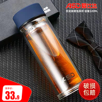 Ai Shida glass cup tea cup water cup tea cup RWB32B1Q snow crystal series double-layer anti-scalding heat-resistant 320ML