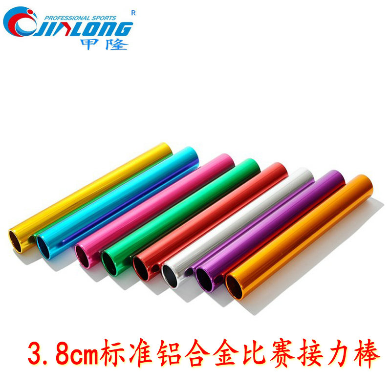 High grade aluminum alloy baton 38mm anodized relay tied feel good track and field race baton