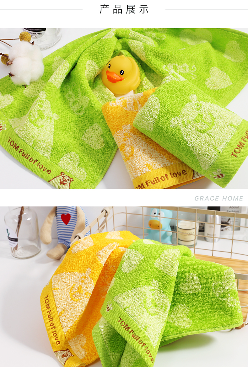 Jie Ya dày bông khăn con khăn nhỏ mềm mại, bé thấm gương mặt baby khăn - Khăn tắm / áo choàng tắm khăn tắm sợi tre