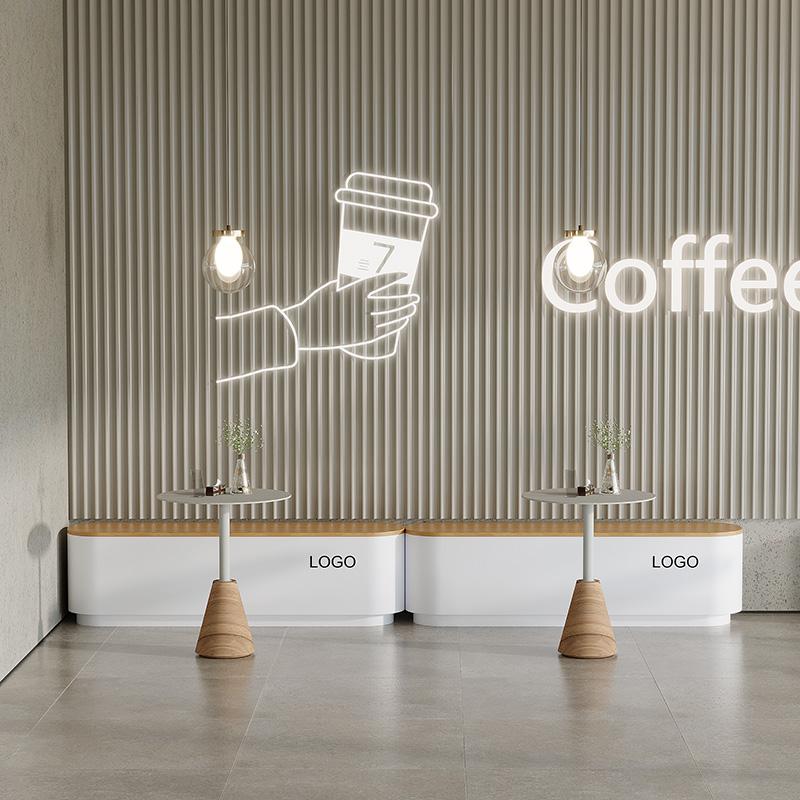 Сетчатый магазин знаменитостей с кованым железом у стены, лавка для чая с молоком, лавка десертов, лавка диванов, кофейня, сочетание стола и стула