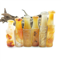 Traditional engraving dry cigarette holder Manau cigarette holder original leather colour playful hand engraving DIY dry cigarette bag smoke accessories