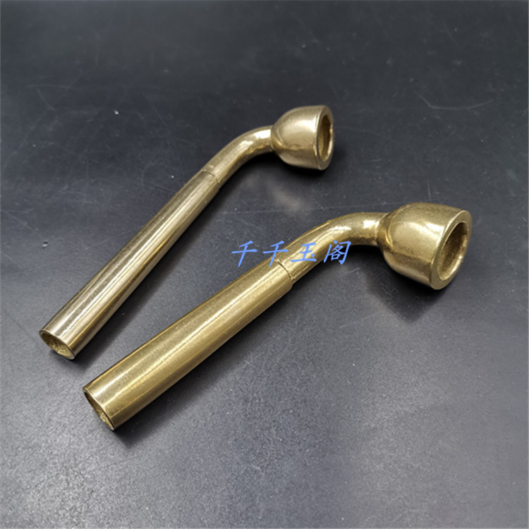 Pure Brass Long Smoke Bag Pan Zipan All Copper Dry Bag Tobacco Pan Old Dry Cigarette cigarette holder Tobacco Tobacco Smoking accessories