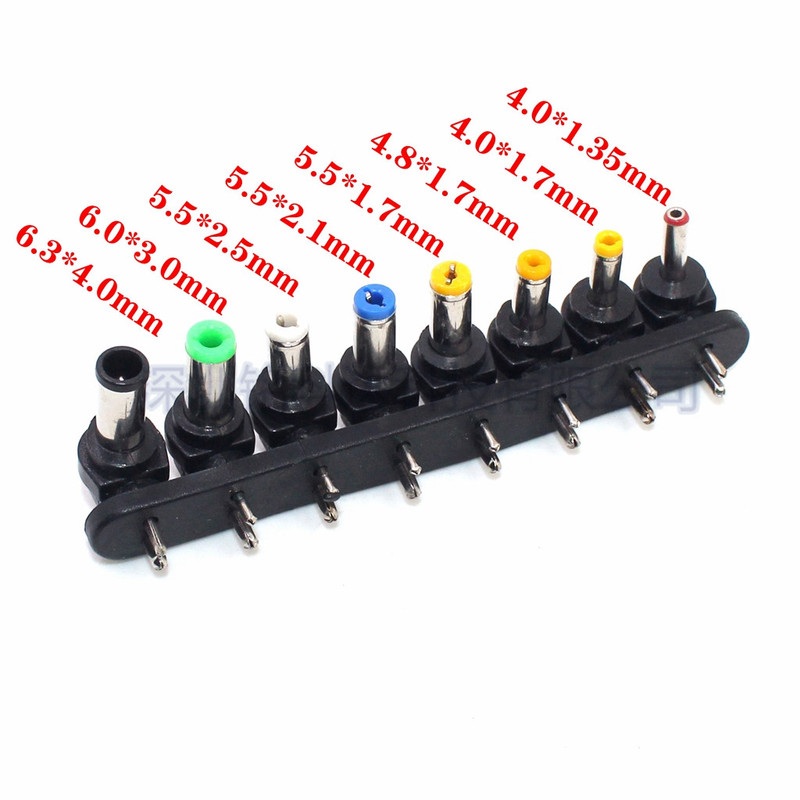 Dc Adapter, Two-Pin Adapter with Large and Small Holes, Charging Head Conversion Plug, Universal Notebook Multi-Purpose Two-Pin Plug