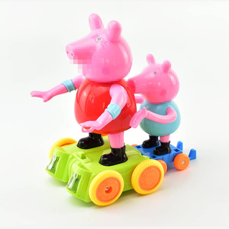 Small Pig Peggie Toy Electric Dancing Small Pig Hands Handle Light Concert Dancing Parent-child Petch Pink Piggy