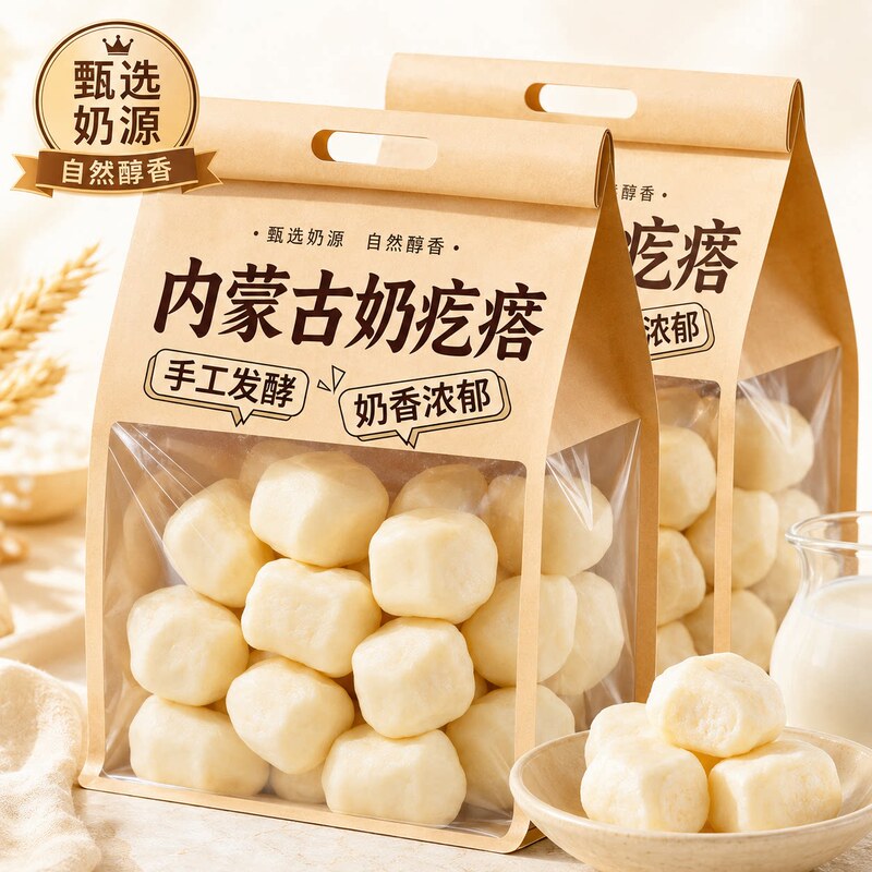 Pang Dong Lai Xinjiang Specialty: Authentic Cheese Snack with High Calcium, Handmade Milk Nuggets, Individually Packaged Pang Dong Lai Xinjiang Specialty: Authentic Cheese Snack with High Calcium, Handmade Milk Nuggets, Individually Packaged
