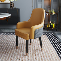 Nordic restaurant dining chair Household leather Bentley chair Modern minimalist designer model room Italian light luxury dining chair