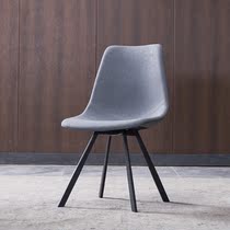 Italian minimalist light luxury dining chair Nordic postmodern Wrought iron net red ins makeup chair Home restaurant leisure chair