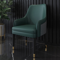 Dining chair Household high-end guest negotiation model room Sales office chair Nordic light luxury dining chair Solid Wood Bentley chair