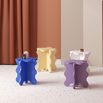 Valley and creative design flower coffee table living room simple special-shaped sofa side Korean multi-color ins wave side few