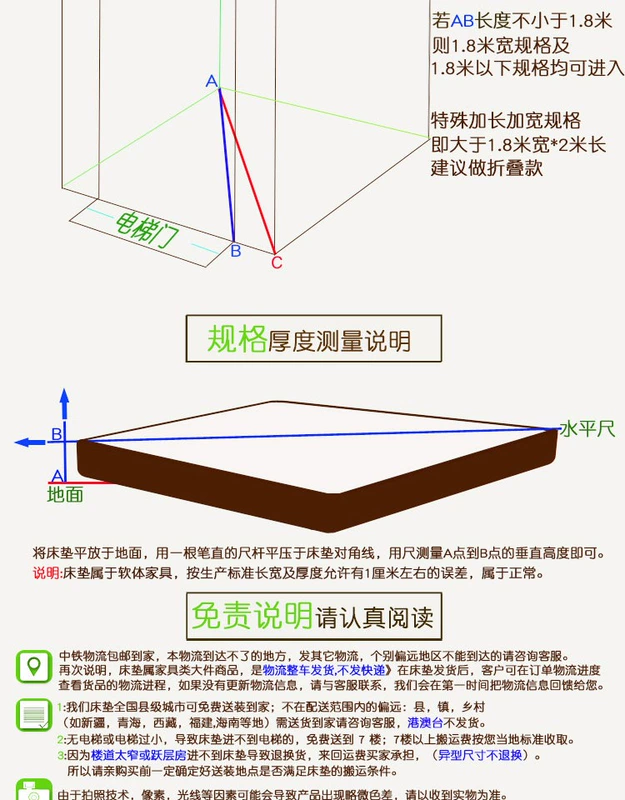 Tự nhiên cọ dừa nệm nệm 3e môi trường Zongdian cọ cứng xơ dừa mat nệm cứng mỏng tùy chỉnh gấp Zongdian - Nệm