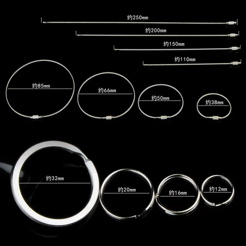 Стальная проволка, золотой металлический мужской брелок из нержавеющей стали с застежкой