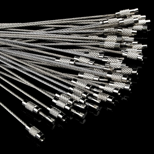 Стальная проволка, золотой металлический мужской брелок из нержавеющей стали с застежкой