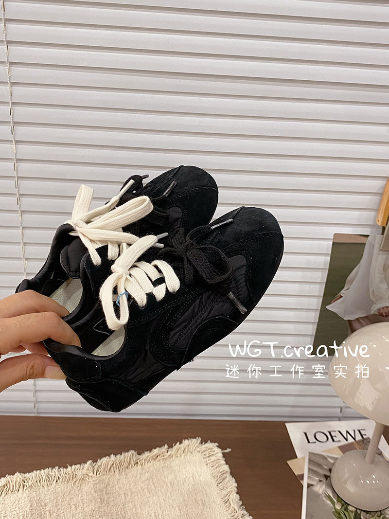 WGT秋季儿童双鞋带德训鞋男女童软底复古平底阿甘鞋松弛感休闲鞋 — 7