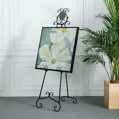 Iron oil easel display frame poster shelf floor stand welcome photo frame bracket wedding advertising shelf
