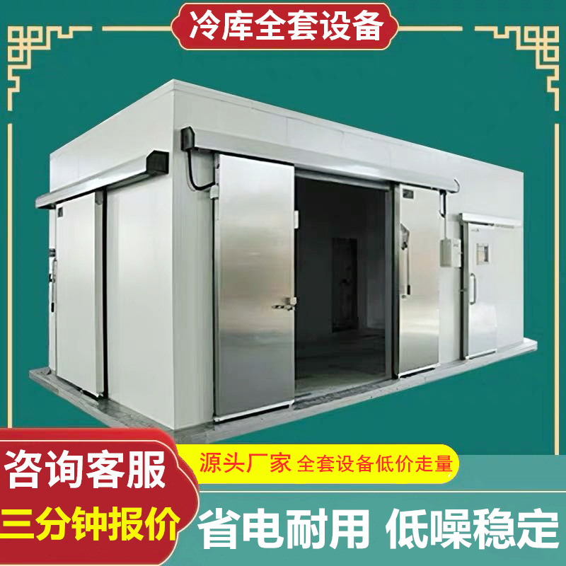 Cold storage full set of refrigeration equipment large, medium and small fruits and vegetables fresh cold storage commercial meat food freezer 220V