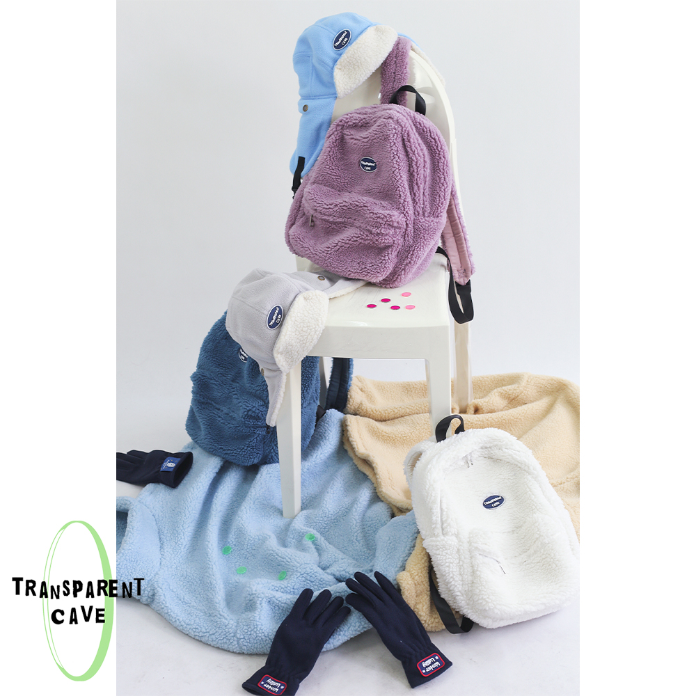 Transparent cave lamb wool soft with a double shoulder bag security one percent