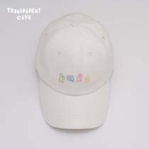 Transparent Cave Colorful KURO Embroidered White Cap Original Design