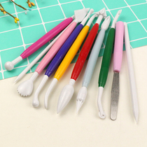Ultra light clay  sets of soft pottery rubber mud colour mud embossing tool plastic double-head clay plastic engraving suit