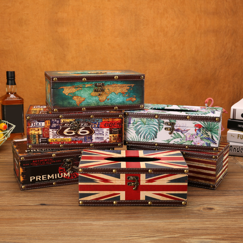 Paper Towel Box Creative Cute Dining Room With Upscale Draw Toilet Paper Box Light Lavish American Retro Home Living Room Wooden Toilet Paper Box