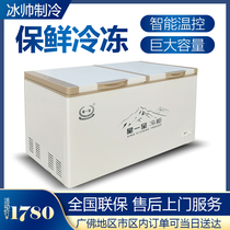 Freezer Commercial Large Capacity Home Preservation Frozen Dual-use Quick-Frozen Horizontal Fridge Refrigerated Cabinet Oversized Double Warm Snow Cabinet