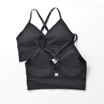 New recommended thin shoulder strap basic Joker black high quality original single yoga sports bra fitness underwear bra