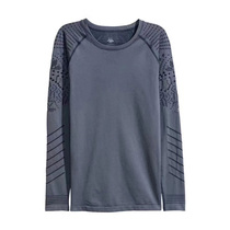 High size come XL size XL size long sleeve early autumn sports T-shirt fitness clothes women solid color black Gray yoga clothes