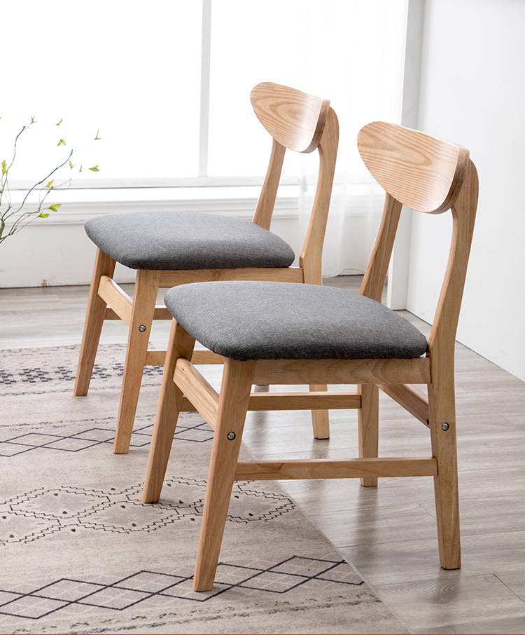 Solid Wood Dining Chair Home Modern Minima Dining Room Dining Table And Chairs Desk Chair Casual Stool Backrest Nordic Chair Adults