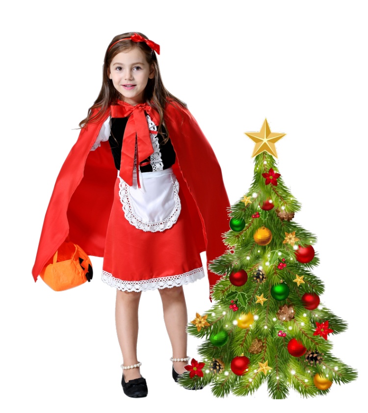 Trang phục Halloween cho trẻ em trang phục phụ huynh-trẻ em mặc ít màu đỏ cưỡi cô gái vũ hội váy công chúa trình diễn mẫu giáo đồ bộ cho bé trai