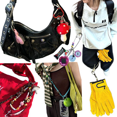 Minimalist design for both men and women, niche bag pendants, bag chains, ins windmill keychains, pendants and accessories, trendy and versatile